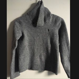%100 WOOL Shawl Collar Winter Sweater Turtleneck